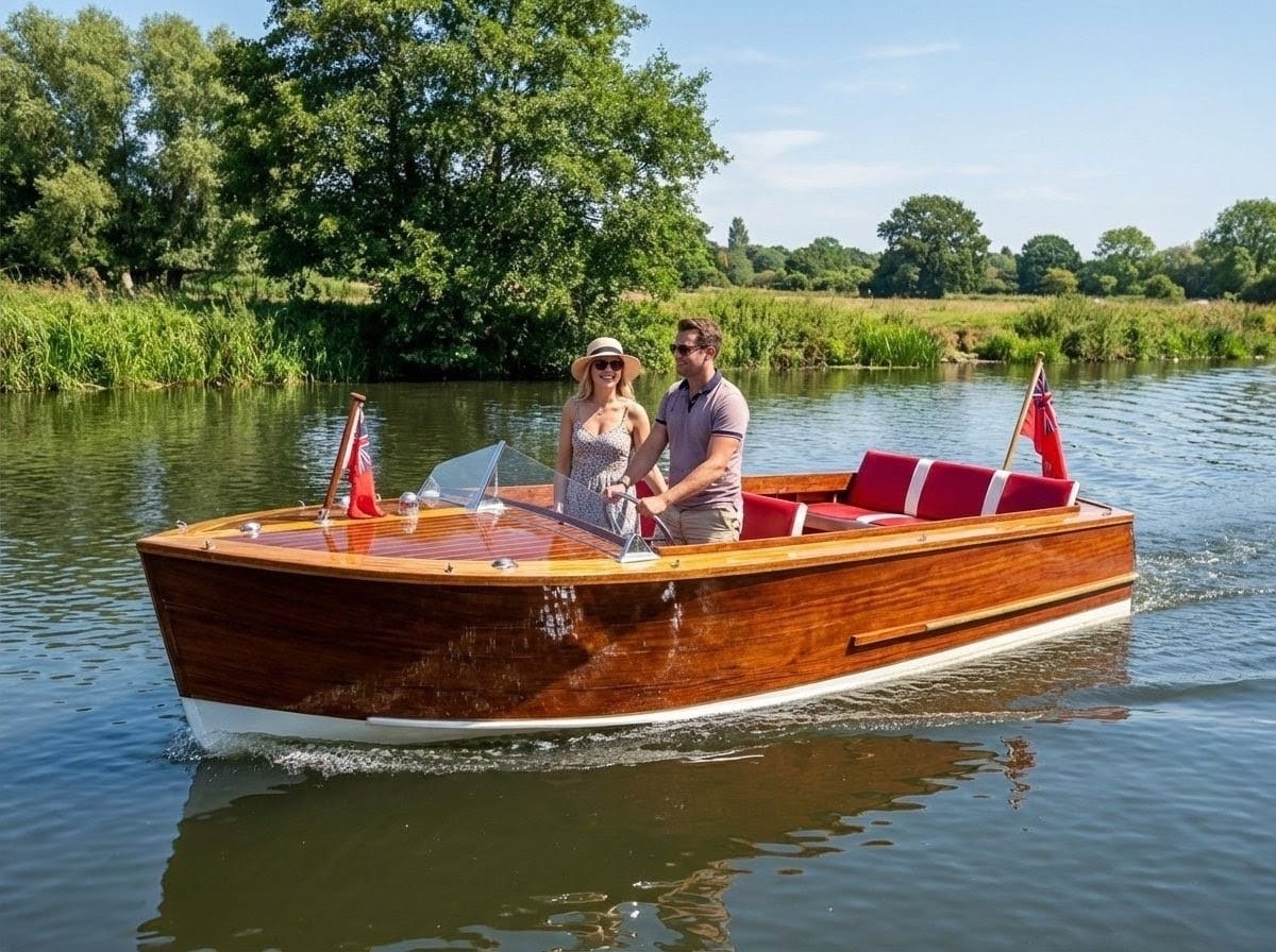 Stunning Classic Mahogany 17ft Launch